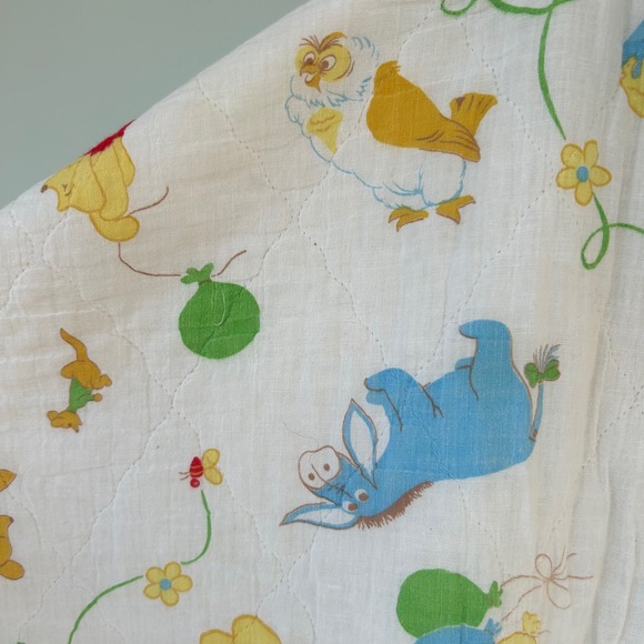 VTG 1964 Sears Pooh Collection Quilted Baby Blanket MCMXLIV Disney Kidcore MCM - Picture 10 of 14
